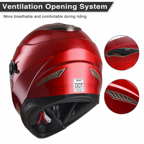 AHR RUN-F1 DOT Motorcycle Full Face Helmet Dual Visors Sun Shield ABS Street Bike Touring Perspective: right