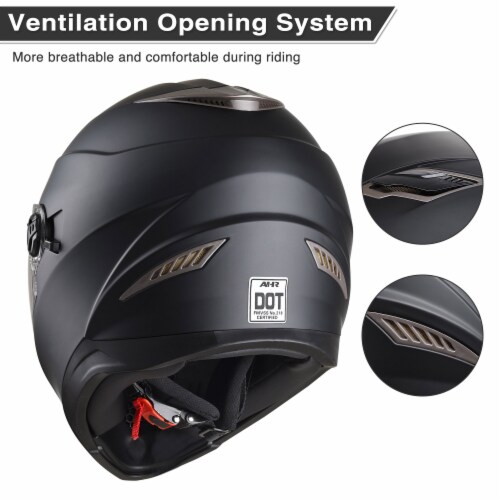 DAHR RUN-F1OT Motorcycle Full Face Helmet Dual Visors Sun Shield ABS Street Bike Touring Perspective: right