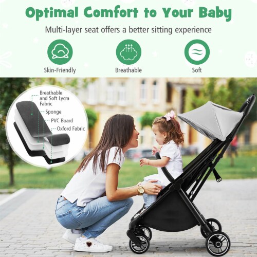 OneHand Folding Portable Lightweight Baby Stroller with Aluminum Frame, 1 Unit Kroger