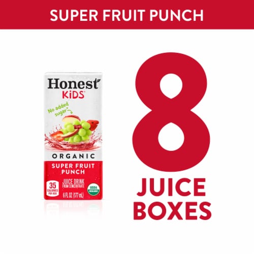 Honest Kids Super Fruit Punch Organic Fruit Juice Perspective: right