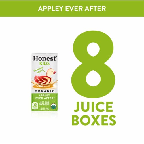 Honest Kids Appley Ever After Organic Apple Fruit Juice Perspective: right