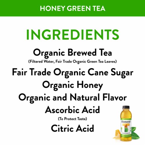Honest Tea Organic Fair Trade Honey Green Tea Perspective: right