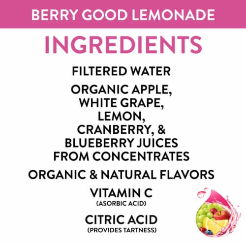 Honest Kids Berry Berry Good Lemonade Organic Fruit Juice Drink Perspective: right