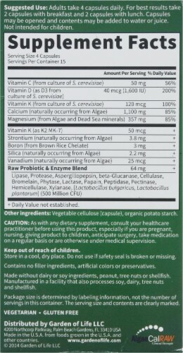 Garden of Life Vitamin Code Raw Calcium Perspective: right