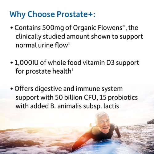Garden of Life Dr. Formulated Prostate+ Probiotics, Cranberry, Vitamin D, Capsules, 50 Billion CFU Perspective: right