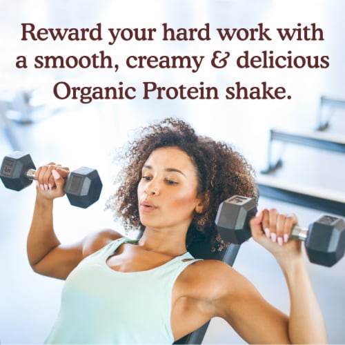Garden of Life Organic Protein Shake to Help Build & Maintain Muscle 20g Protein Chocolate Powder Perspective: right