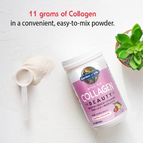 Garden of Life Strawberry Lemonade Grass Fed Collagen Beauty Perspective: right