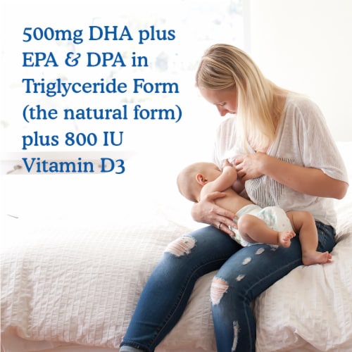 Garden of Life® Dr. Formulated Prenatal DHA plus DPA & D3 Strawberry Softgels Perspective: right
