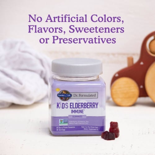 Garden of Life® Dr Formulated Kids Elderberry Immune Gummies Perspective: right