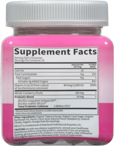 Garden of Life® Dr. Formulated Women's Probiotic Cranberry Digestive and Immune Gummies Perspective: right