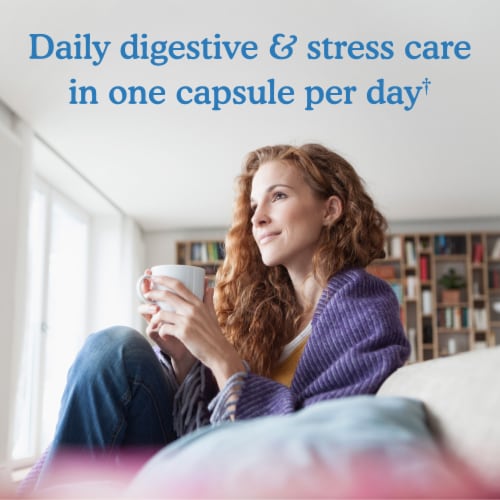 Garden of Life Dr. Formulated Digestive & Stress Daily Care Probiotics + Ashwagandha, Capsules Perspective: right