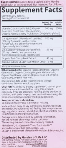 Garden of Life Quercetin Drop Uric Acid Supplement Perspective: right