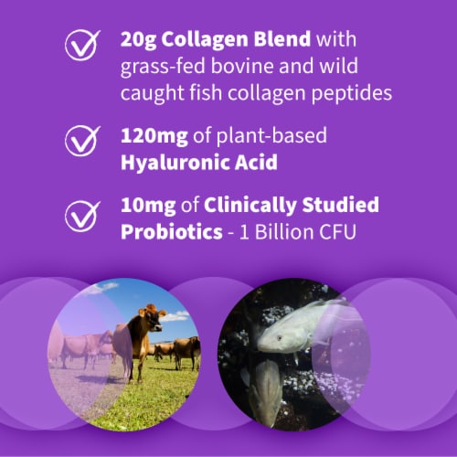 Garden of Life® Wild Caught & Grass Fed Collagen With Hyaluronic Acid Unflavored Powder Perspective: right