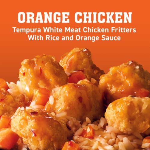 Hungry-Man Combos Orange Chicken Teriyaki Chicken Perspective: right