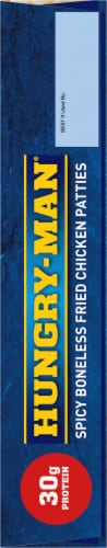 Hungry-Man Spicy Boneless Fried Chicken Patties Frozen Dinner Frozen Meal Perspective: right