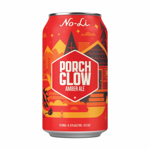 No-Li Porch Glow Amber Ale Craft Beer Perspective: right