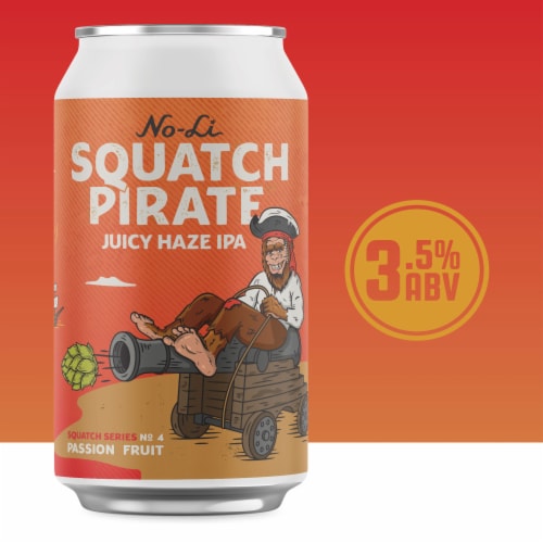 No-Li Squatch Pirate Juicy Haze IPA Perspective: right
