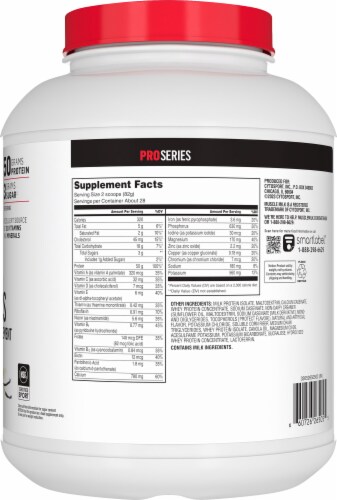 Muscle Milk Pro Series Intense Vanilla Artificially Flavored Protein Powder Supplement Perspective: right