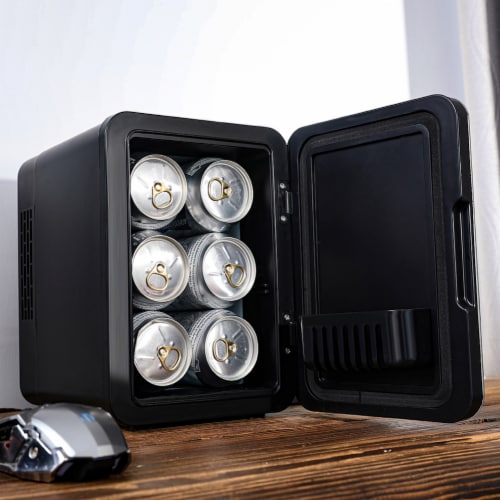 Uber Appliance Mini Fridge 4L personal and portable mini fridge with dry erase door Perspective: right