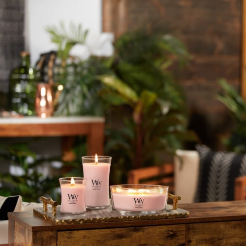 WoodWick Ellipse Scented Candle, Vanilla & Sea Salt Scent, Up to 50 hours Burn Time, 16oz Perspective: right