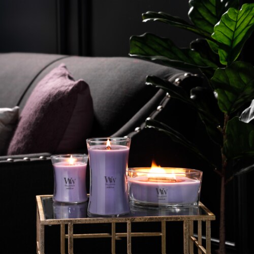 WoodWick Lavender Spa Scented Medium Hourglass Candle, 9.7oz Perspective: right