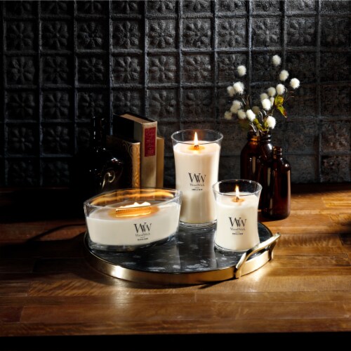 WoodWick Vanilla Bean Scented Large Hourglass Candle, 21oz Perspective: right
