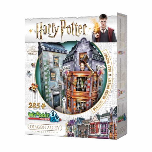 Wrebbit Diagon Alley Collection Weasleys Wizard Wheezes & Daily Prophet 3D Puzzle Perspective: right