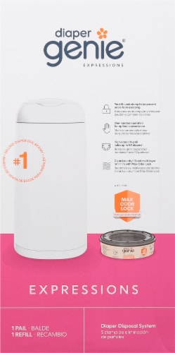 Diaper Genie® Expressions Diaper Pail - White Perspective: right