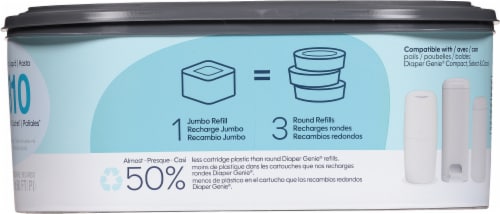 Diaper Genie® Unscented Square Jumbo Refill Perspective: right