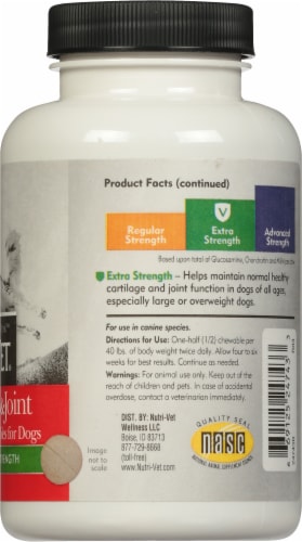 Nutri-Vet® Hip & Joint Health Care Plus Extra Strength Dogs Chewable Tablets Perspective: right