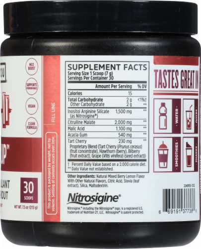 Zhou® Lite Up™ Berry Lemonade Non-Stimulant Pre-Workout Powder Perspective: right