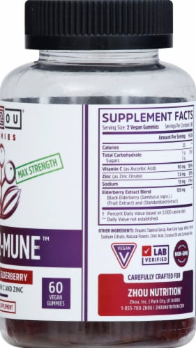 Zhou Elderberry Vegan Gummies Perspective: right