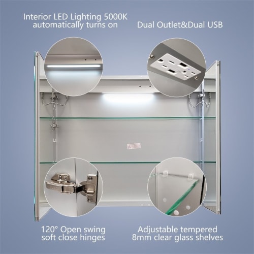 Boost M1.5 36 W x 30 H LED Lighted Bathroom Medicine Cabinet with