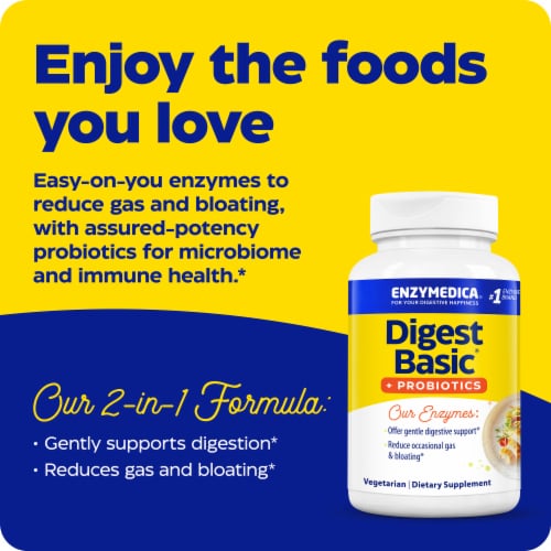 Enzymedica® Digest Basic™ + Probiotics Capsules Perspective: right