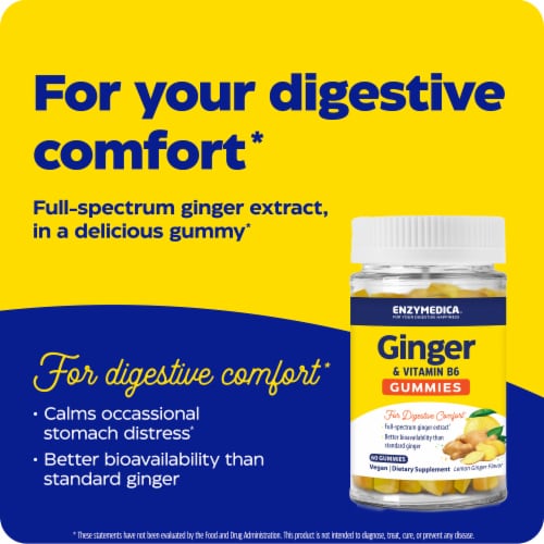Enzymedica® Ginger & Vitamin B6 Gummies Perspective: right