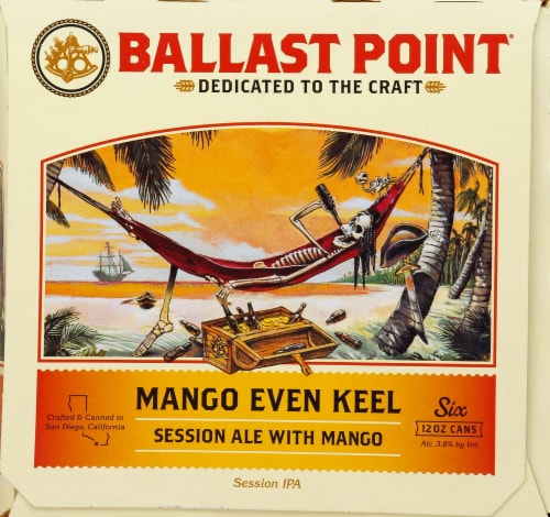 Ballast Point Mango Even Keel Session IPA Perspective: right