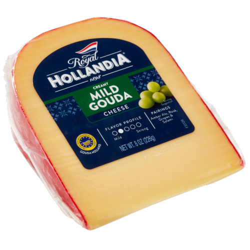 Royal Hollandia® Mild Gouda Cheese Wedge 8 oz Perspective: right