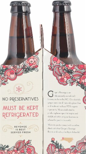 Ginger's Revenge Cranberry Herb Ginger Beer Perspective: right