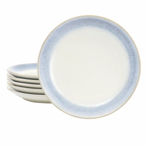 Martha Stewart Blue Rim Stoneware Salad Plate Set Perspective: right
