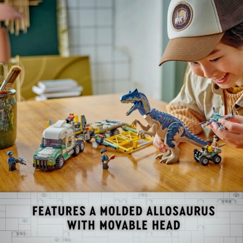 LEGO® Jurassic World Dinosaur Missions: Allosaurus Transport Truck Toy Perspective: right