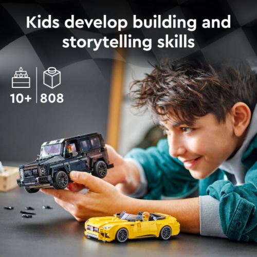 LEGO Speed Champions Mercedes-AMG G 63 & Mercedes-AMG SL 63 F1 Toy Car 76924 Perspective: right