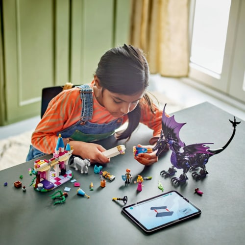 LEGO® Disney Princess Maleficent’s Dragon Form Castle and Horse Toy Perspective: right