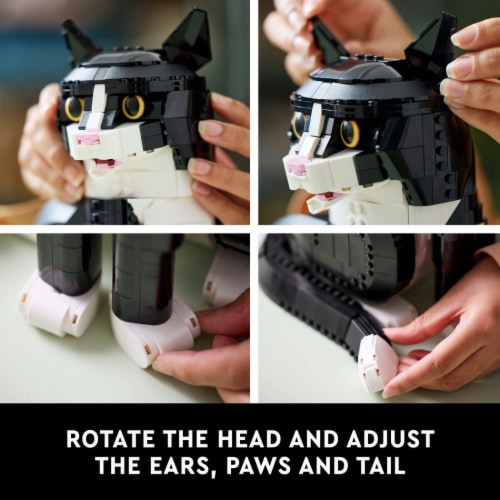 LEGO® Ideas Tuxedo Cat Gift Idea for Animal-Lovers and Home Decor 21349 Perspective: right