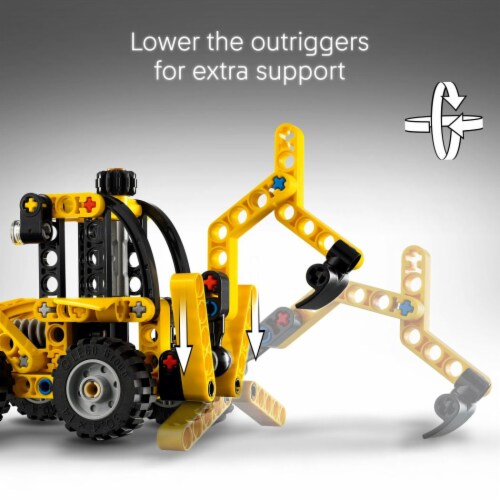 LEGO Technic Backhoe Loader Construction Toy 42197 Perspective: right