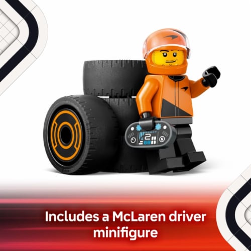 LEGO City F1 Driver with McLaren Race Car Building Toy 60442, 86 pc ...
