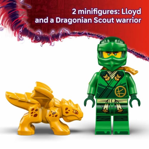 LEGO NINJAGO Lloyd's Green Forest Dragon Toy 71829 Perspective: right