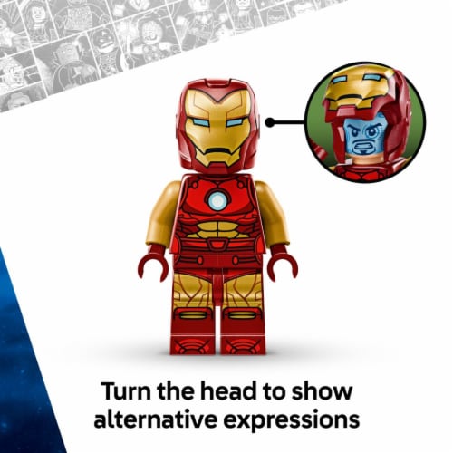 LEGO Marvel Iron Man Mech vs. Ultron Building Toy Set 76307 Perspective: right