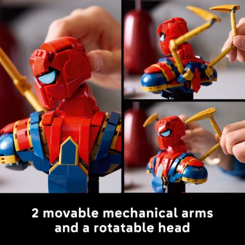 LEGO Marvel Iron Spider-Man Bust Building Kit for Adults 76326 Perspective: right