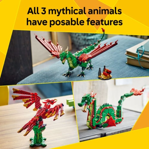 LEGO Creator 3 in 1 Medieval Dragon Building Toy 31161 Perspective: right