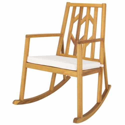 Set of 2 Outdoor Acacia Wood Rocking Chair Wooden Patio Rocker w